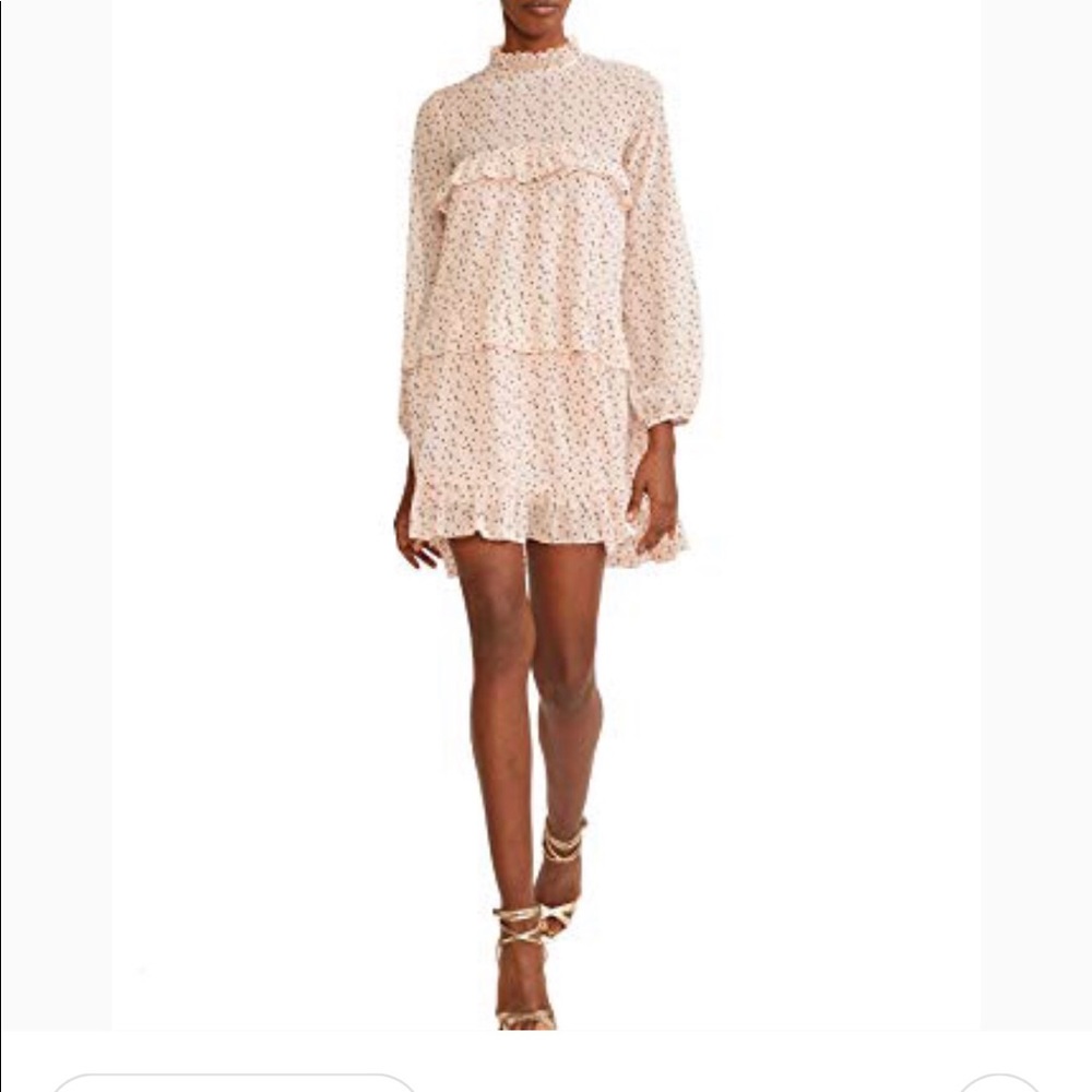 Cynthia Rowley Delphine Mini Ruffle Dot dress sz10